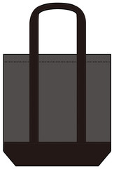 Ecobag, shopping bag, tote bag (2 tone colors) template illustration