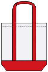 Ecobag, shopping bag, tote bag (2 tone colors) template illustration