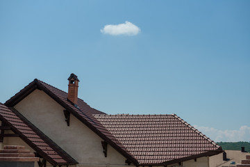Roof of a house blue sky