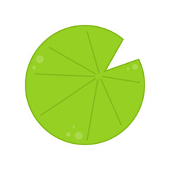 Obraz premium Lily pad. Lotus leaf vector. Lotus leaf logo design.