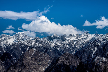 Himalayas mountains and clouds