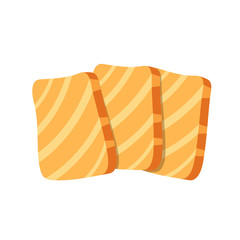 Salmon vector. Salmon stack. Salmon  on white background.