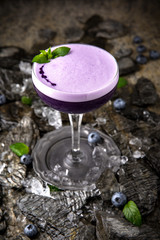 Alcoholic or non-alcoholic cocktail. Menu for a pub, nightclub, or bar.