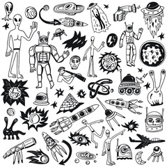 space - doodles collection