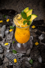 Alcoholic or non-alcoholic cocktail. Menu for a pub, nightclub, or bar.