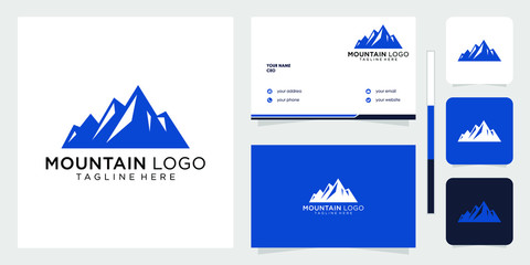 creative mountain logo design premium vector