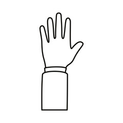 hand human up line style icon