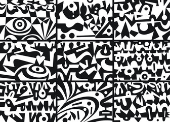 abstract graphic illustration vector set