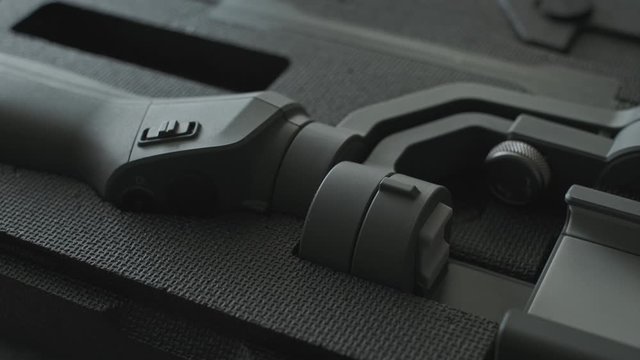 Black gimbal case opening.