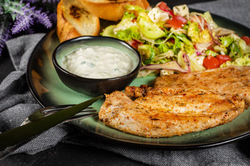 Healthy lunch menu.