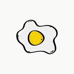 Scrambled eggs animal food doodle logo icon sign Hand drawn Modern cartoon minimal design Natural style Fashion print clothes apparel greeting invitation card banner poster menu font cooking book