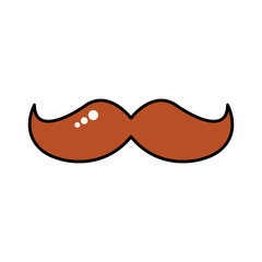mustache hipster line and fill style icon