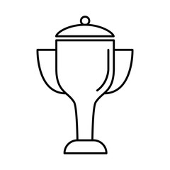 trophy cup award line style icon