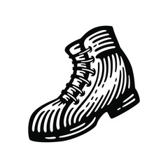 hiking shoes isolated background. vector illusration