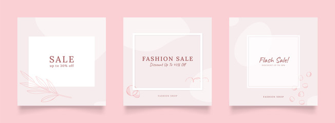 social media post template for digital marketing and sale promo. fashion advertising. banner offer. promotional mockup photo vector frame illustration