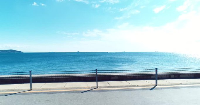 Empty walking road in Caddebostan coast, Istanbul city,Turkey, during Covid-19 Coronavirus outbreak