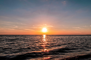 sunset over the sea