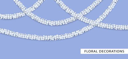 Holiday flower garlands