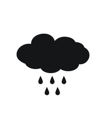 Cloud rain icon isolated on background storm sign. weather concept vector rain symbol for website design illustration eps 10