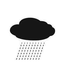 Rain icon isolated on background storm sign. weather concept vector rain symbol for website design illustration eps 10
