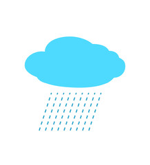 Rain flat icon on white background vector illustration isolated on white eps 10