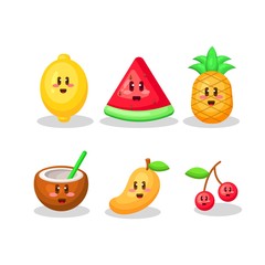 fun, cute, kawaii and colorful summer fruit