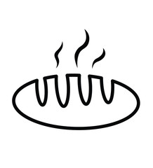 Bread line icon vecto for web design simple design on white background eps 10