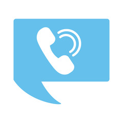 telephone call service flat style icon