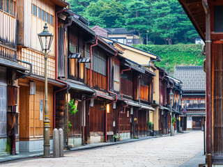 金沢　ひがし茶屋街　朝景