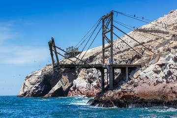 Guano loading ramps in Ballestas Islands.