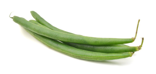 Green beans isolated on a white background