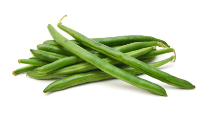 Green beans isolated on a white background
