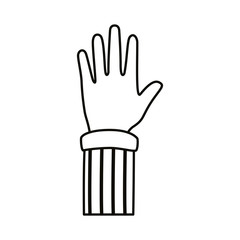 hand human up line style icon