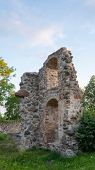 Ruins of an Ancient Medieval Castle Dobele Latvia.  the Historical Region of Zemgale, in Latvia, Was Built in 1335 by the Livonian Ordern.