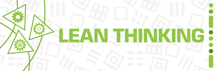 Lean Thinking Gears Green Curves Triangles Horizontal 