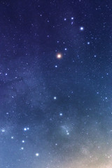 Scorpio constellation and Milky Way, night sky