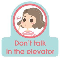 Keep quiet / silent please sign. Protect yourself from corona virus.  Shh icon in circle. Prevention against Virus and Infection.