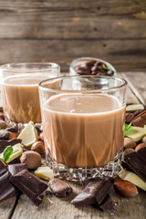 Sweet chocolate liqueur