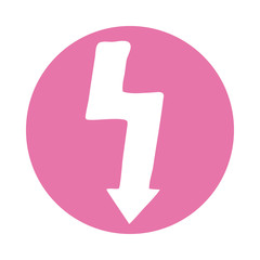 arrow down direction block style icon