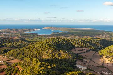 Naklejka premium Scenic landscape of north coast of Menorca, Balearic islands, Spain