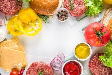 Cooking burger background