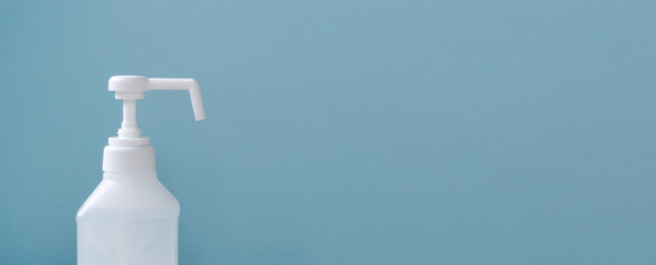 Alcohol disinfection bottle. アルコール消毒のボトル