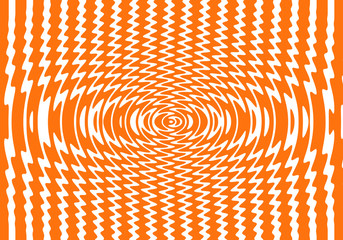 Convergencia de ondas con líneas naranjas