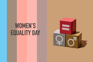 toy blocks and text womens equality day
