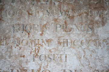 Slab of Kolmord marble with Latin inscriptions