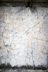 Slab of Kolmord marble with Latin inscriptions