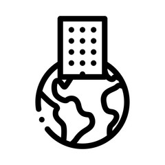 company building location icon vector. company building location sign. isolated contour symbol illustration