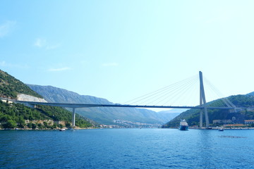 Franjo Tuđman Bridge in Dubrovnik, Croatia