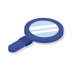 magnifying glass isometric style icon