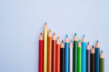 Fototapeta premium closeup color pencil, back to school concept 